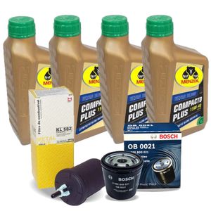 4 Óleos De Motor 15w40 + Filtro Óleo E Combustível Prisma /agile /astra /meriva /montana /spin /cors