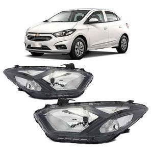 Par Farol H4 Máscara Negra Onix /prisma Arteb  KIT2814
