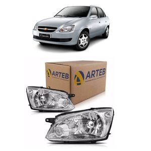 Par Farol Cromado Classic Arteb KIT2487 160755 160756
