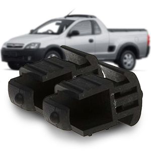 Par De Bucha Quadrada Da Dobradiça Tampa Traseira  Montana Peças Genuínas GM KIT276