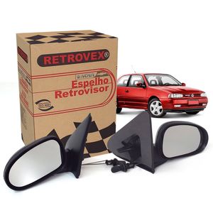 Par De Espelho Retrovisor Com Controle Manual 2 Portas  Gol Retrovex KIT850