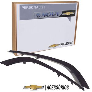 Par Aplique Preto Do Farol De Milha Neblina  Onix /prisma Acessórios Chevrolet KIT405