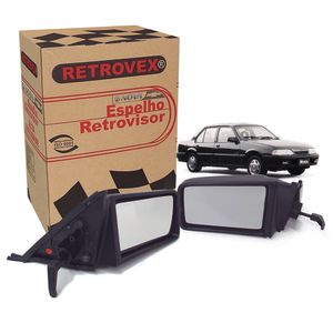 Par De Espelho Retrovisor Com Controle Manual  Monza Retrovex KIT839