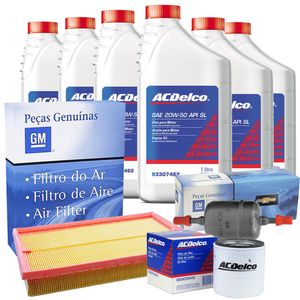 Kit Troca De Óleo E Filtros 20w50 Com 6 Litros Astra /zafira Peças Genuínas GM KIT522