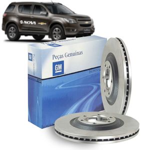 Par Disco De Freio Dianteiro Ventilado 2.8 3.6 V6  Trailblazer Peças Genuínas GM PAR1517