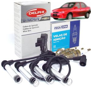 Jogo De Cabos E Velas 1.0 1.4 Mpfi Gasolina Corsa Kit Nova KIT1108