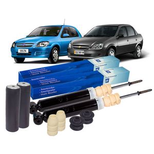 Kit Amortecedores Traseiros Com Batentes Prisma /celta /corsa Peças Genuínas GM KIT890