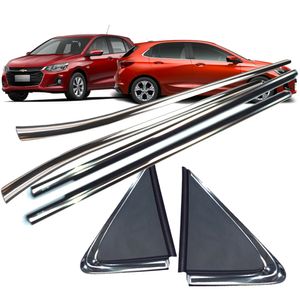 Jogo Pestana Cromada Externa  Onix Peças Genuínas GM KIT1805H