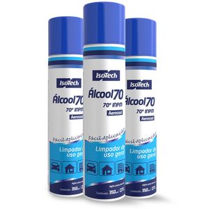 3 Álcool Aerossol Spray 70 Inpm 350ml  Isotech IT336PX3