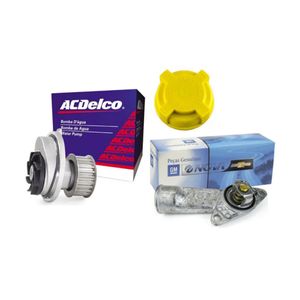 Kit Bomba Água 1.0 1.4 + Termostato Tampa Kit Nova KIT2242