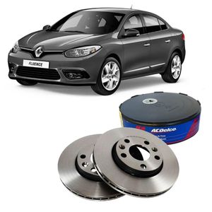 Par Disco Freio Dianteiro Renault Fluence Acdelco KIT2528