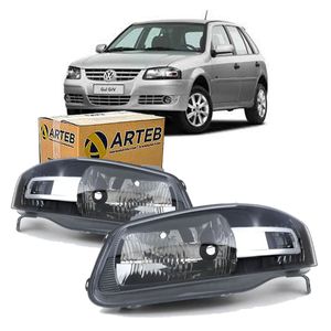 Par Farol H4 Power Mascara Negra Saveiro Iv Gol /parati /saveiro Arteb KIT2660 160702 160701