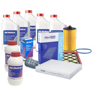 Kit Troca De Óleo Filtros Fluido Freio Ecotec 1.8 16v Ar Cruze Peças Genuínas GM KIT233
