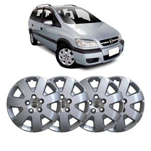 Jogo 4 Calotas Aro 15 Roda Zafira 93393051 Peças Genuínas GM KIT2094