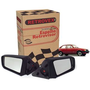 Par De Espelho Retrovisor Adaptavel Sem Controle  Chevette Retrovex KIT848