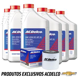 Kit Troca De Óleo E Filtro 20w50 Sl 6 Litros Astra Gasolina /s10 /kadett Gasolina alcool /omega /zaf