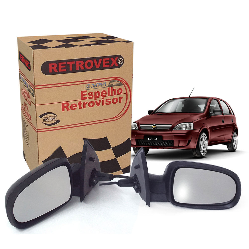 Par De Espelho Retrovisor Com Controle Manual Montana /corsa