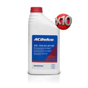 10 Óleo De Motor 15w40 Api Sl Semissintético Acdelco Flex Gasolina Gnv Etanol KIT2131