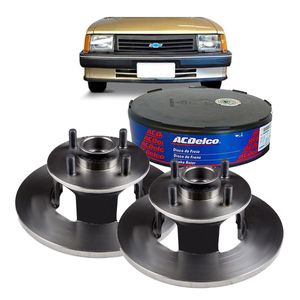 Par de Disco de Freio Dianteiro Sólido com Cubo 238mm Chevrolet CHEVETTE 1981a 1994