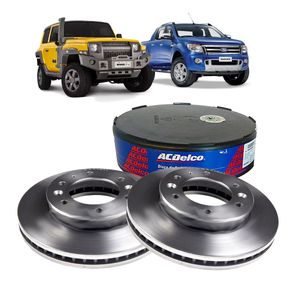 Par de Disco de Freio Dianteiro Ventilado 302mm Ford RANGER 2012 a 2022