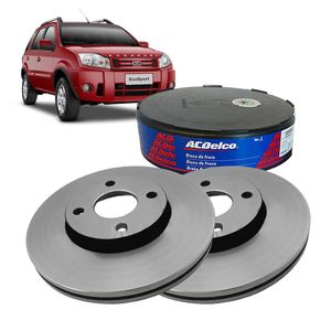 Par de Disco de Freio Dianteiro Ventilado 278mm Ford ECOSPORT 2003 a 2012
