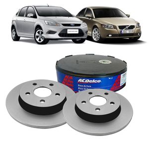 Par de Disco de Freio Traseiro Sólido 265mm Ford FOCUS 2008 a 2013