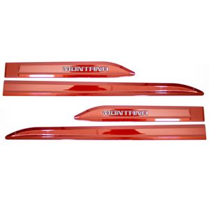 Friso de porta cinza escuro vermelho chili red