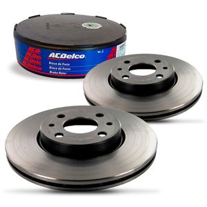 Par Disco de Freio Dianteiro Ventilado 257mm Fiat Strada 2003 a 2017