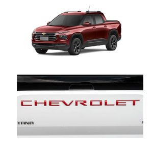 Emblema Tampa Traseira Alto Relevo Vermelho Montana 2023