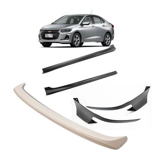 KIT Spoiler e Aerofolio Onix Sedan Prata Switchblade 2020 2021 2022