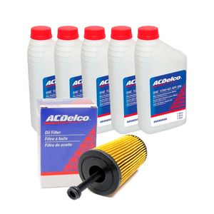 KIT 5 Óleos 10w40 Semissíntetico + Filtro de Oléo KIT3340 Acdelco 206 307 C3