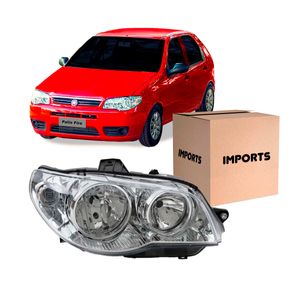 FAROL PALIO 2004 MASCARA CROMADA ARO CROMADO LD