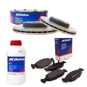 Kit Disco De Freio Dianteiro Ventilado + Pastilhas Acdelco Fluído Prisma 2008 A 2012 Kit Nova KIT2705