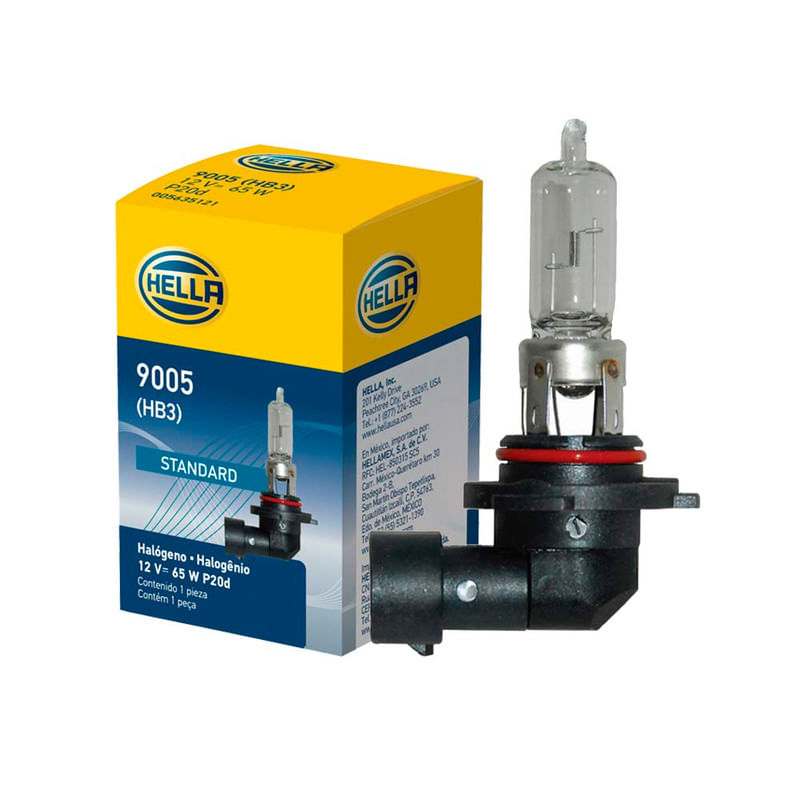 Lâmpada Automotiva HELLA Halógena 9005 HB3 65W P20d