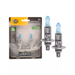 Jogo Duas Lâmpadas Automotivas HELLA Halógenas H1 55W P14.5s H1HP