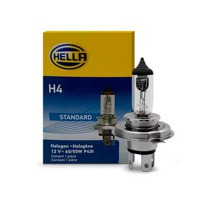 Lâmpada Automotiva HELLA Halógena H4 60/55W P43t H4