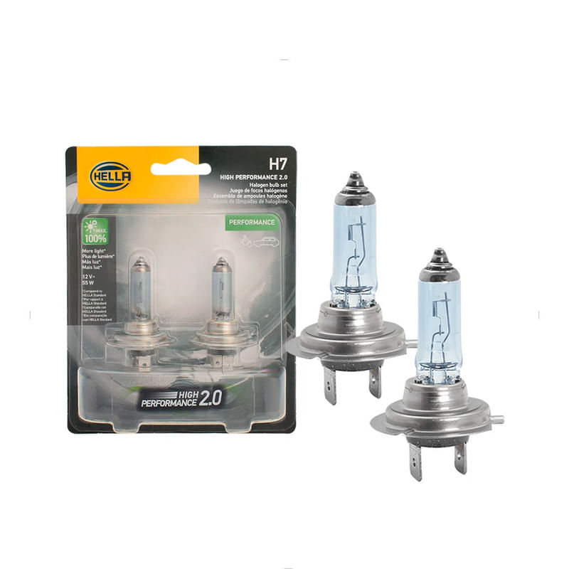 Jogo Duas Lâmpadas Automotivas HELLA Halógenas H7 55W PX26d