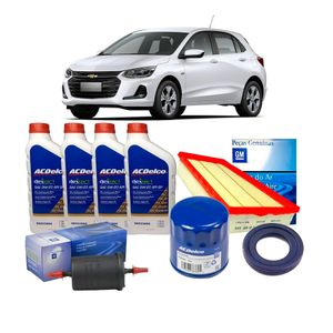 Kit Troca de Oleo e Filtros Ar e Oleo 1.0 e 1.2 3cc Onix