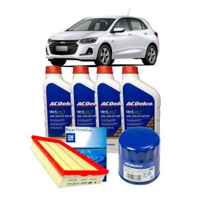 Kit Troca de Oleo e Filtros Onix Hatch e Sedan 1.0 e 1.2 3cc