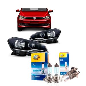 Par Farol H7/h1 Volkswagen Geração 6 Arteb 160819 160820 com Lâmpadas