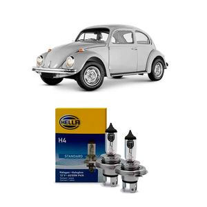 Jogo Lâmpadas Farol Dianteiro Fusca 1959/1978 H4 H4  Hella