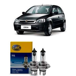 Par Lâmpadas Do Farol Dianteiro Corsa H4 Hella