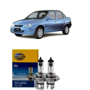 Par Lâmpadas Do Farol Dianteiro Classic H4 Hella