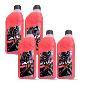Kit 5L aditivos radiador rosa concentra bio organico 103001 Paraflu