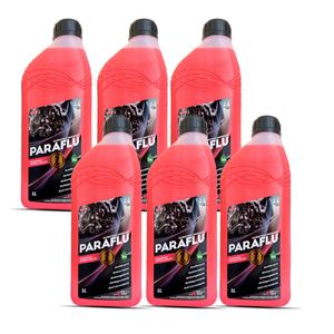 Kit 6L aditivos radiador rosa concentra bio organico 103001 Paraflu