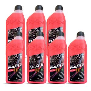 Kit 7L aditivos radiador rosa concentra bio organico 103001 Paraflu