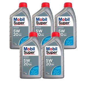 5 Litros Óleo motor 5W20 API SN Sintético Mobil