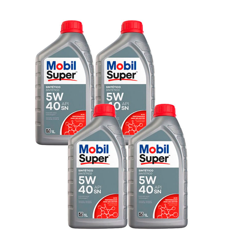4 Litros Óleo motor 5W40 Sintético API SN Mobil