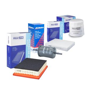 Kit 4 Filtros Oleo Ar Combustive Ar condicionado Onix Prisma e Cobalt