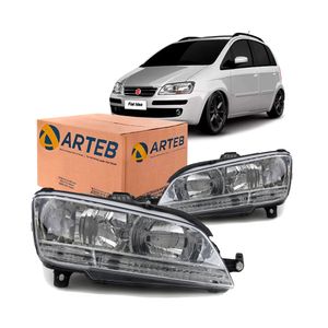 Par Farol Fiat Idea H7 H1 05/10 Arteb